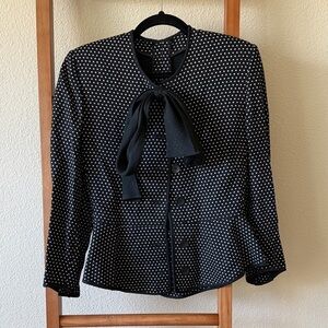Vintage zamasport made by Gucci, black polkadot peplum jacket